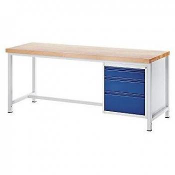Banco de trabajo modular RAU con 3 cajones, dimensiones L: 120/180/240 mm, profundidad 700 mm, ancho 2000 mm