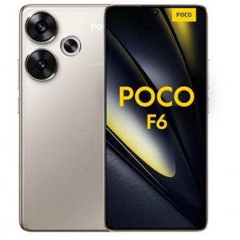 Smartphone Xiaomi Poco F6 5G Dual Sim 8GB RAM 256GB Titanio, Snapdragon 8s Gen 3, Pantalla AMOLED de 120 Hz, Carga Turbo de 90W, cámara Dual de 50