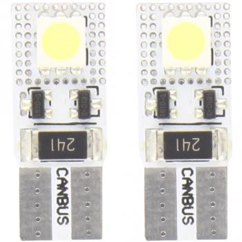 Superlite 1 Set de 2 Bombillas de posición Coche de 1 LED Color Blanco Can Bus T10 SMD
