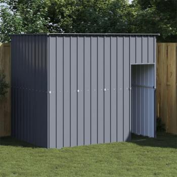 Casa para perros con techo antracita 214x153x181 cm acero galvanizado