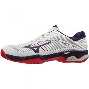 Mizuno Zapatillas de Tenis para Hombre Wave Exceed Tour 3 CC, Color Blanco, Talla 45 EU