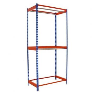 Estantería Metálica para Ropa Simonclothing Double 2/201275 Azul/Naranja con 2 baldas Simonrack