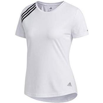 adidas Run It tee 3s Camiseta de Manga Corta, Mujer, White, L