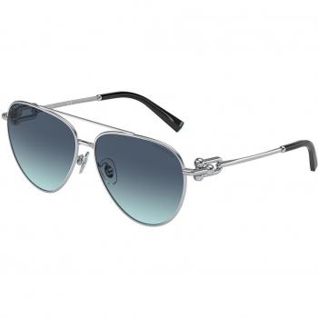 Tiffany & Co. TF3092 Asian Fit 60019S Women’s Sunglasses Silver Size 59