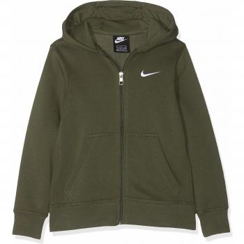 Nike B NSW Hoodie YA76 BF FZ Sweatshirt, Niños, Cargo Khaki/White, XS