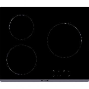 Brandt BPV2320B Placa Vitrocerámica 3 Zonas de Cocción 5100W Potencia