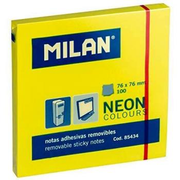Notas adhesivas 76x76 milan neon amarillo.