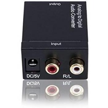 Aussel y Toslink óptico Coaxial digital a analógico convertidor de audio soporta 24-bit S/PDIF Entrantes Bit Stream