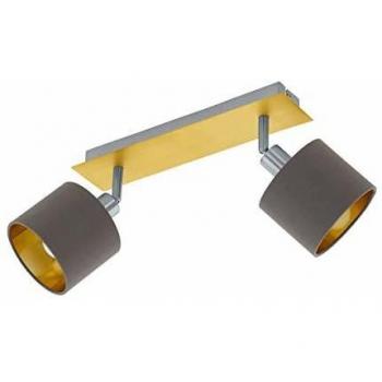 Lámpara de techo Valbiano cappuccino/oro 2 focos E14