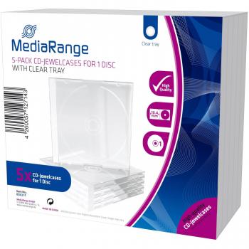 MediaRange BOX31-2 Negro, Transparente funda para discos ópticos - fundas para discos ópticos