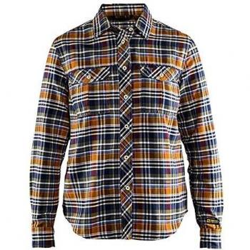 Blaklader Women's Flannel Shirt Navy/Orange Size S