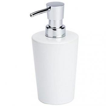 Wenko Coni Dispensador Jabón 0.300 L, Cerámica, Blanco, 7.8x9.2x275 cm