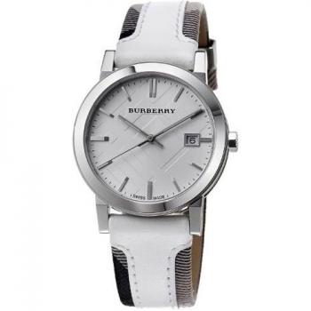 Burberry Women's BU9019 The City Leather on Fabric Strap Watch