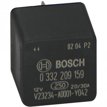 Bosch 0332209159 Mini relé de 12 V 30 A, IP5K4, temperatura de funcionamiento de -40 ° a 100 °C, relé de 5 pines sin soporte
