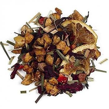 Aromas de Té - Infusión Frutas del Edén Ecológica – Contiene Hibisco, Trozos de Manzana, Naranja, Fresa - Aromas Naturales - Infusión Ecológica - Contiene Vitaminas y Minerales - Sin Gluten - 100 gr