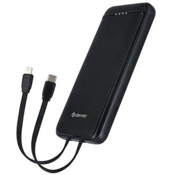 Powerbank Denver PQCA-10320 10000mAh con Carga Rápida USB PD 2.0 Negra
