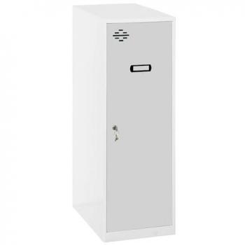 Taquilla metálica SIMONLOCKER DISM. SINGLE MINI 915x400x500 mm Blanco/Gris - Simon Rack