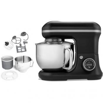 Robot de Cocina Digital MEDION MD18420, 1200 W, 8 Velocidades, Pantalla Táctil, Bol de Cristal de 5 L, Negro