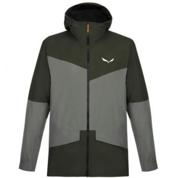Salewa Chaqueta Puez GORE-TEX 2L Gris con capucha, impermeable, transpirable, ligera, diseño técnico para actividades al aire libre