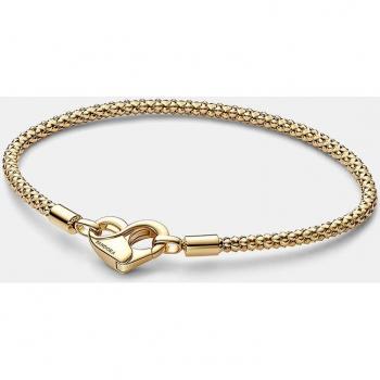 Pulsera Cadena con Tachuelas Pandora Moments - Recubrimiento en Oro de 14K - 20 cm