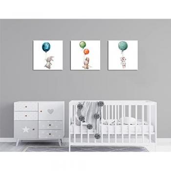 Cuadro decorativo canvas de impresión digital 3 piezas, 30x30 cm - Decoración estética para salón y dormitorio