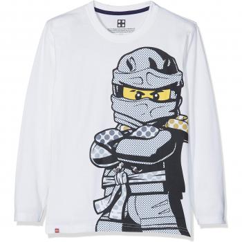 LEGO Wear Boy Ninjago CM-73083, Camiseta de Manga Larga para Niños, Weiß