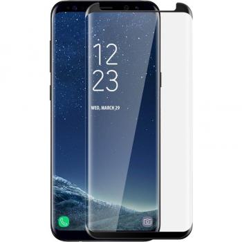 Protector de Pantalla Galaxy S8 con Cristal Templado y Bordes Curvos Negros