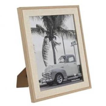 Marco de Fotos Natural Home ESPRIT Cristal Madera MDF 25 x 1,8 x 30 cm