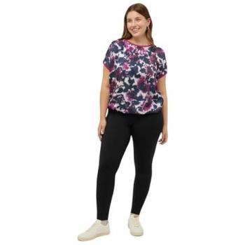 Camiseta de mujer estampada y chic Fiorella Rubino, dos tejidos, fucsia, talla XS, colección Otoño Invierno 24