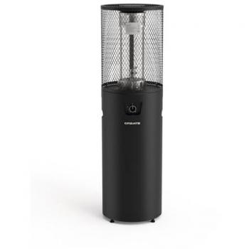 Calefactor de gas redondo 8kW para exteriores - llama regulable y seguridad anti-basculement