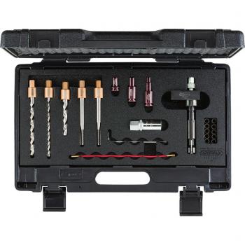 Juego de escariadores de tornillos de sujeción de inyectores KS Tools 405.0050, 22 piezas