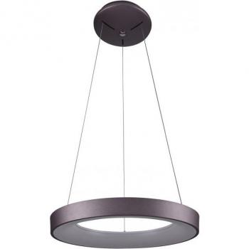 Lámpara colgante moderna Italux Giulia en color café, tipo LED, luz blanca cálida 3000K, 2200 lúmenes