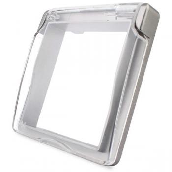 Cubierta impermeable gris para enchufe LEDBOX.