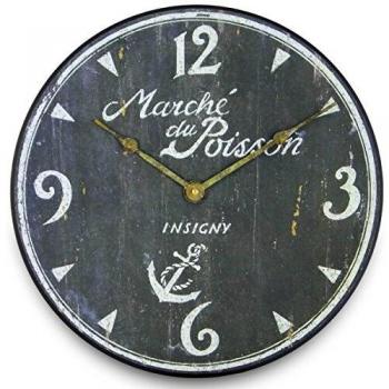 Reloj de pared Roger Lascelles PUB/POISSON con diseño decorativo