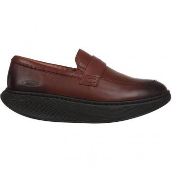 Zapatos MBT Asante 7 M de Cuero Auténtico con Suela Curvatura Tres, color Marrón, talla 46