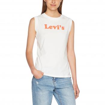 Levi's On Tour Tank, Camiseta sin Mangas para Mujer, Blanco