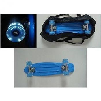 22 LED Estilo Penny Retro Cruiser Skateboard Skating Deck Boards Monopatín Skate + Bolsa de Transporte