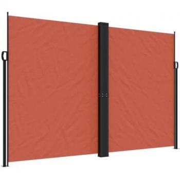 Cortina de sol retráctil lateral terracota 220x1200 cm
