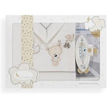 INTERBABY - Set de Sábanas Tendedero Oso Termómetro Beige