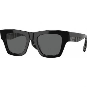 Burberry BE4360 Ernest Col. 399687 Men's Square Sunglasses Black, Size: 49 MM