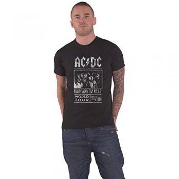 AC/DC Highway to Hell World Tour 1979/1980 T-Shirt, Black, Large