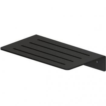 Elegante Estante Toallero de Pared Etna Beltran en Color Negro con Diseño Ranurado