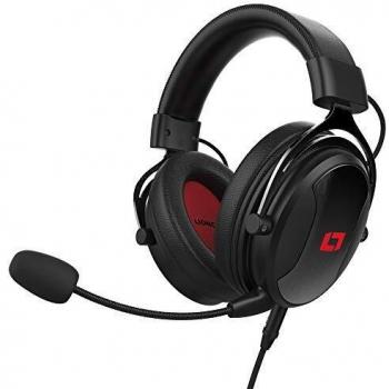 Diadema Gaming Lioncast LX55 AUX Binaural Negro y Rojo para PC, PS4, Xbox One y Móvil