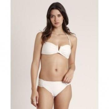 Bikini Bandeau Waves blanco Admas para mujer