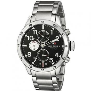 Tommy hilfiger mens quartz watch multi dial display and stainless steel strap 1791141