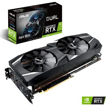 Asus DUAL-RTX2080-A8G Edición avanzada - Tarjeta gráfica 8 GB GDDR6, Nero
