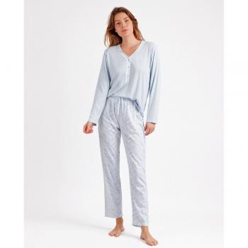 Pijama Tapeta Manga Larga Soft Forever Together azul