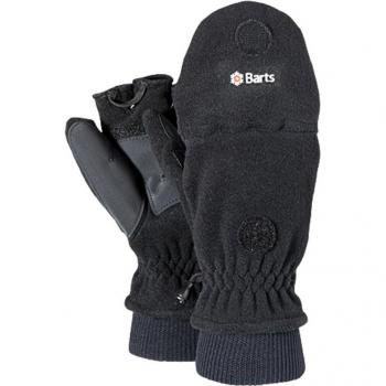 Barts Convertible Touchscreen Fingerless Mittens - Black - Men's Size L