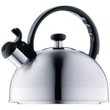 WMF ORBIT Hervidor de agua con silbato 1.5 L, hervidor de agua con flauta, acero inoxidable Cromargan, inducción