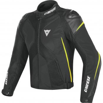 Dainese 1654592_N49_50 Chaqueta para moto, Negro/Fluo Amarillo, 50